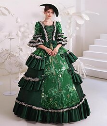 cheap -Gothic Baroque Vintage Inspired Medieval Dress Party Costume Prom Dress Princess Shakespeare Women's Ball Gown Halloween Party Evening Party Masquerade Dress
