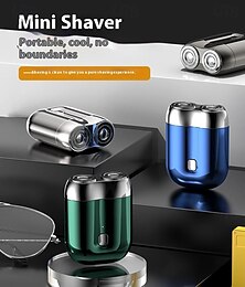 Недорогие -Мужская мини-электрическая бритва для путешествий, USB перезаряжаемая бритва, моющиеся лезвия, бритва для лица, бороды, карманная автомобильная домашняя бритва