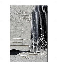 voordelige -olieverfschilderij handgemaakte handgeschilderde muurkunst zwart-wit abstract canvas schilderij huisdecoratie decor uitgerekt frame klaar om op te hangen