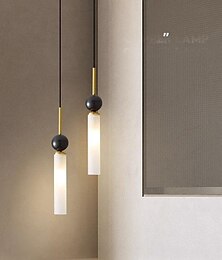economico -lampada a sospensione a led forma cylina lampada a sospensione in ottone in marmo, lampada a sospensione a tre colori con sorgente luminosa g9, semplice lampadario italiano, apparecchi di
