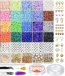 billiga -6000 bitar av lerpärlor mjuka keramiska bitar mjuka keramiska pärlor handgjorda smycken armband gör-det-själv-tillbehör