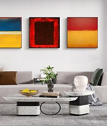 voordelige -beroemde mark rothko kleurrijke abstracte kunstwerken met de hand geschilderd canvas schilderij moderne kunst aan de muur voor galerij woonkamer woondecoratie uitgerekt frame klaar om op te hangen of