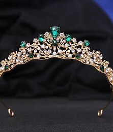 ieftine -Coroane diademe Banderolele Accesoriu de Păr Ștras Aliaj Nuntă cocktail Elegant Lux Cu Piatră Semiprețioasă Detalii Cristal Diadema Articole Pentru Cap