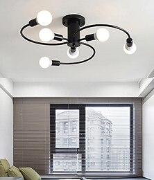 cheap -Ceiling Chandelier 70/83cm 6-Light/8-Light Bulb Not Included Metal Sputnik Chandelier Modern Nordic Style Living Room Bedroom 110-240V