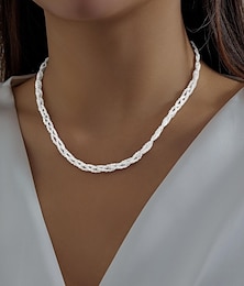 preiswerte -Halsketten versilbert Damen Elegant Modisch Klassisch Hochzeit Kreisform Modische Halsketten Für Hochzeit Party Geburtstag