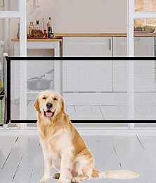 お買い得  -屋内ペット隔離ネット折りたたみ安全ドアガード、ペット隔離ネット、犬バリア、犬用マジックゲート、ホールドアウェイ用安全フェンス、屋内外ペット隔離ネット