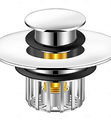 economico -Tappo per vasca, scarico per doccia, raccogli capelli, tappo per vasca pop-up con filtro, tappo di scarico per bagno, protezione di scarico per foro di scarico per vasca da 1-1/2 a 1-3/4"