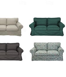 preiswerte -Ektorp-2-Sitzer-Sofabezug oder Ektorp-2-Sitzer-Sofabettbezug mit Kissenbezügen und Rückenlehnenbezügen, Ektorp-Couchbezug, waschbarer Möbelschutz