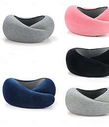 abordables -Oreiller de voyage pour navetteurs et voyageurs, oreiller en forme de U, oreiller cervical en mousse à mémoire de forme avec sac de rangement