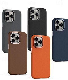 economico -telefono Custodia Per iPhone16 iPhone 15 Pro Max Plus iPhone 14 13 12 Pro Max Plus Per retro Con Magsafe Supporta la ricarica wireless Resistente agli urti Retrò TPU pelle sintetica
