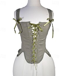 levne -Retro Rokoko Viktoria Tarzı Korzet Prsatější Pirát Viking Elfí Maškarní kostým Dámské Královský předvečer Všech svatých Karneval Plesová maškaráda Párty LARP Ren Faire Dospělí Korzet