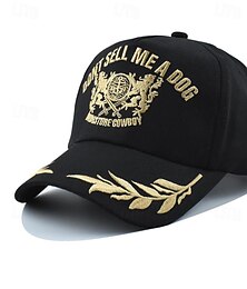 abordables -Hombre Gorra de Béisbol Sombrero para el sol Sombrero del camionero Negro Vino Algodón Bordado Moda Casual Calle Diario Letra Ajustable Filtro Solar Transpirable