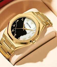 baratos -Masculino Relógios de Quartzo minimalista Moda Negócio Relógio de Pulso IMPERMEÁVEL Decoração Aço Assista