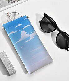 baratos -estojo de óculos de couro macio - óculos à prova d'água e bolsa de óculos de sol, ideal para presentes e armazenamento de óculos
