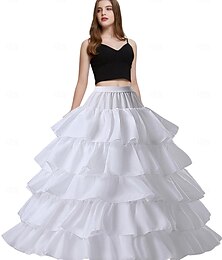 abordables -Classique Lolita Rococo Victorienne Jupe à cerceaux Sous jupe Crinoline Princesse Mariée Couleur Unie Robe de bal Ligne A Femmes Fille Royal Performance Mariage Soirée Adulte Jupon