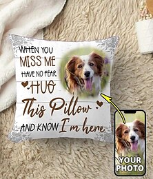 voordelige -aangepaste kussensloop huisdier foto gedenkteken sierkussen sympathie cadeau gepersonaliseerde herdenkingsgeschenken