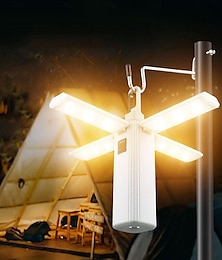 preiswerte -3-in-1 Outdoor-Camping-Licht, faltbares LED-Licht, unsichtbarer Haken, Zeltlicht, tragbare Taschenlampe und Handy-Ladegerät, geeignet für Notfallsituationen, Wander- und Rucksackausrüstung