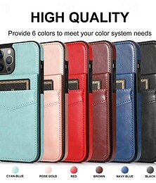 cheap -Phone Case For iPhone 15 Pro Max Plus iPhone 14 13 12 11 Pro Max Plus Mini SE Back Cover with Stand Holder Card Slot Shockproof TPU PU Leather