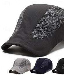 billiga -Herr Basker Solhatt Trucker Hat Svart Marinblå Polyester Mode Ledigt Gata Dagligen Drake Justerbara Solskyddskräm Andningsfunktion