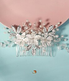 ieftine -Îmbrăcăminte de păr Ornamente de Cap Accesoriu de Păr Imitație de Perle Ștras Nuntă cocktail Epocă Lux Cu Piatră Semiprețioasă Perlă Artificială Diadema Articole Pentru Cap