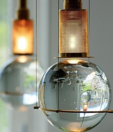 economico -lampada a sospensione a led sfera di vetro 1 luce 15 cm apparecchio a sospensione moderno e minimalista personalità creativa pioggia di meteoriti lampada a sospensione camera da letto sala da pranzo