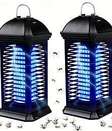 זול -bug zapper קוטל יתושים חשמלי, קוטל יתושים פנימי וחיצוני קוטל יתושים התחשמלות מנורת יתושים פוטו-קטליטית ביתית קוטל יתושים uv חיצוני מנורת מלכודת יתושים