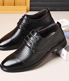 cheap -Men's Women Oxfords Dress Shoes Retro Formal Shoes Comfort Shoes Hiking Walking Business Sporty Casual Daily Office & Career PU Breathable Comfortable Slip Resistant Booties / Ankle Boots Lace-up