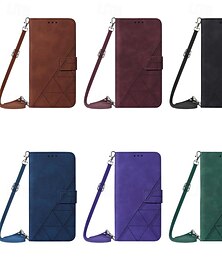 halpa -puhelin Etui Käyttötarkoitus Samsung Galaxy S24 S23 S22 S21 Ultra Plus A55 A35 A25 A15 5G A54 A34 A14 A53 A33 A23 A13 S25 Ultra Takakuori Tuella Lanyardin kanssa Korttipaikka Retro TPU PU-nahka