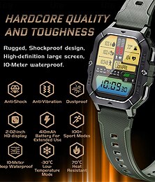 お買い得  -C28 スマートウォッチ 2.02 インチ スマート·ウォッチ ブルートゥース ECG + PPG 歩数計 着信通知 と互換性があります Android iOS 女性 男性 長時間スタンバイ ハンドフリーコール 防水 IP 67 46mmの時計ケース