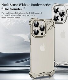 economico -telefono Custodia Per iPhone 17 Pro Max 17 Air 15 14 Pro Max Plus 13 12 11 Pro Max Custodia paraurti senza cornice Rimovibile Protezione Lente Fotocamera Resistente agli urti Placcatura Metallo