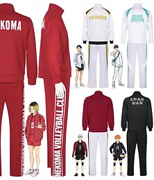 abordables -Haikyuu Hinata Shoyo Manga Uniforme d'Ecolier / Ecolière Halloween Carnaval Manteau Pantalon Pour Homme Femmes Adulte