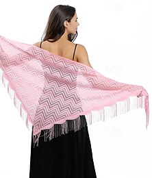 abordables -écharpe en dentelle ondulée robe de mariée robe de soirée châle en dentelle soirée dansante écharpe polyvalente pour femme