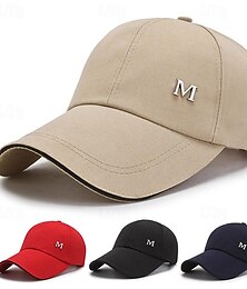 billiga -Herr Basebollkeps Solhatt Trucker Hat Svart Rubinrött Polyester Mode Ledigt Gata Dagligen Bokstav Justerbara Solskyddskräm Andningsfunktion