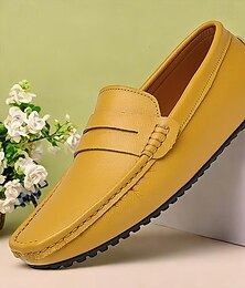 economico -Per uomo Mocassini e Slip-Ons Mocassini comodi Penny Loafers Di pelle Comodo Antiscivolo Mocassino Argento Nero Bianco