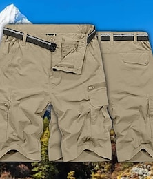 abordables -Hombre Pantalones cortos de carga Pantalones cortos de senderismo Militar Al aire libre Ajuste regular Impermeable Transpirable Secado rápido Bermudas Bolsillo con cremallera Negro Verde Ejército