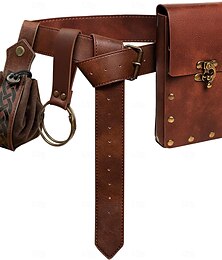 levne -Středověké Renesanční Úbory Ren Faire Rytíř Viking Unisex Keltské Viking Fantazie předvečer Všech svatých Karneval Renesanční jarmark LARP Ren Faire Dospělé Pásek Taška
