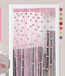 cheap -Rose Thread Door Curtain, 39x79 Inch Rose Thread Door Curtain, Privacy Door Frame Tassel Rose Thread Door Curtain For Home Decor Door Windows