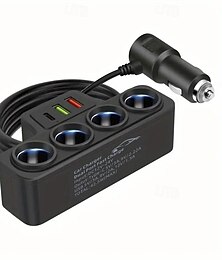 abordables -Allume-cigare intelligent pour voiture, un remorquage, quatre, qc3.0pd30w, multifonction, téléphone portable, chargeur rapide