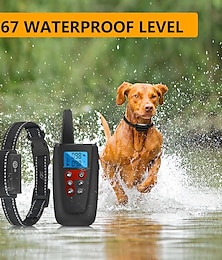 お買い得  -ショックなし犬のトレーニングカラー3300フィートの範囲のビープ音振動ペットトレーナーipx7防水充電式ペットトレーニングカラープロングなし音と振動カラー
