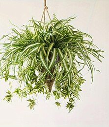Недорогие -1 шт. 60 см большие искусственные висячие растения, искусственные растения-пауки для домашнего декора, искусственная зелень для домашнего сада, офиса, свадебного украшения