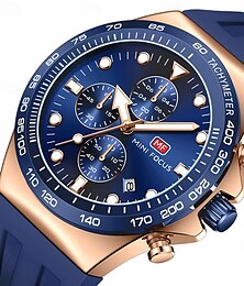 cheap -MINI FOCUS Men Quartz Watch Outdoor Fashion Casual Wristwatch Luminous Calendar Waterproof Decoration Silicone Gel Watch