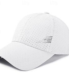 cheap -Men's Baseball Cap Sun Hat Trucker Hat Black White Polyester Fashion Casual Street Daily Plain Adjustable Sunscreen Breathable