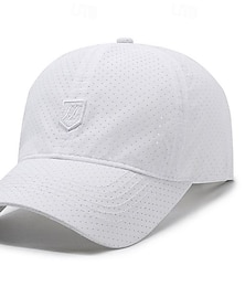 cheap -Men's Baseball Cap Sun Hat Trucker Hat Black White Polyester Fashion Casual Street Daily Plain Adjustable Sunscreen Breathable Quick Dry