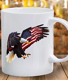 abordables -tasse de jour de l'indépendance - tasse à café patriotique du 4 juillet américain rouge blanc bleu drapeau américain design parfait pour célébrer l'américain