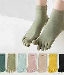 levne -prstové ponožky pevné jednovelikostní ponožky pro ženy jednobarevné jarní léto