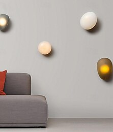 cheap -LED Wall Sconces 7W Nordic Wall Lamps Living Room Designer Lamp Modern Glass Pebble Wall Light Bedroom Decoration Lighting Stair Light 85-265V