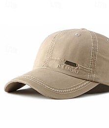 billiga -Herr Basebollkeps Solhatt Trucker Hat Ljus kaki Svart Polyester Broderad Mode Ledigt Gata Dagligen Bokstav Justerbara Solskyddskräm Andningsfunktion