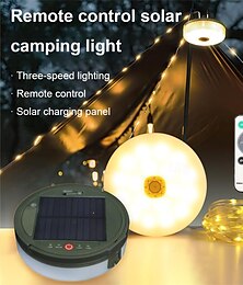 お買い得  -収納可能なストリングライト ソーラーキャンプストリングライト 屋外テントライト USB充電式 33フィート/10メートル 100LED キャンプ ハイキング用