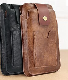 economico -custodia per fondina con passante per cellulare da uomo cintura marsupio oggetti di scena borsa in pelle pu portafoglio per telefono cintura vintage guaina protettiva per telefono cellulare