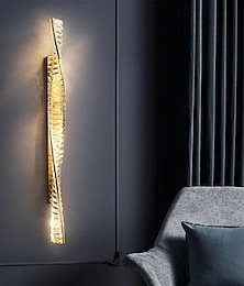 billiga -led vägglampor för inomhusbruk 3-färgsljus 50/100 cm kristall linjär väggmonterad ljusbar badrumssmide ljus över spegel lång remsa hall vägglampa för sängen sovrum vardagsrum 110-240v
